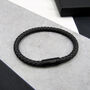 Men's Infinity Thick Leather Bracelet, thumbnail 2 of 5
