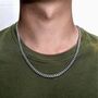 Mens 5mm Stainless Steel Cuban Chain Necklace, thumbnail 1 of 6