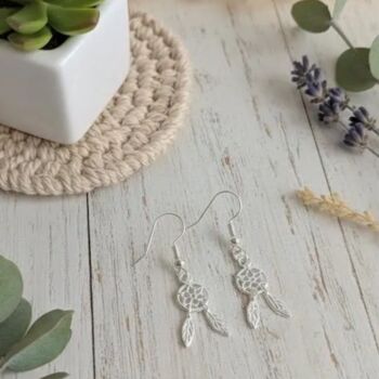 Sterling Silver Dreamcatcher Earrings, 2 of 7