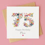 Personalised Wildflower 75th Birthday Card For Her, thumbnail 1 of 8