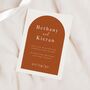 Burnt Orange Wedding Invitations, thumbnail 1 of 4