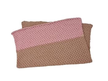 Snagl Baby Blanket In Desert Sand And Powder Pink, 4 of 4