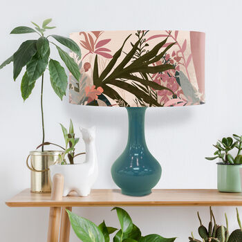 Bright Tropics One Abstract Jungle Tropical Lampshade, 10 of 10