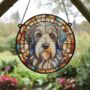 Bearded Collie Stained Glass Effect Suncatcher, thumbnail 5 of 6