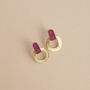 Handcrafted Brass And Acrylic Stud Earrings, thumbnail 5 of 8