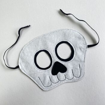 Felt Skull Halloween Skeleton Mask, 7 of 11