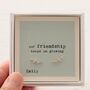'Friendship Grows' Leaf Earrings, thumbnail 5 of 5