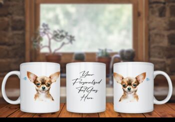 Personalised Chihuahua Dog Hearts Pet Gift Mug, 2 of 2