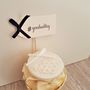 Set Of Ten Personalised Hashtag Wedding Cupcake Toppers, thumbnail 6 of 6