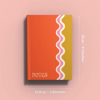 A5 Notebook | Wiggle Wave | Recycled Paper, 6 of 6