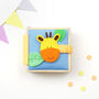'Cheeky Giraffe' Mini Sensory Fabric Sewn Quiet Book, thumbnail 4 of 9