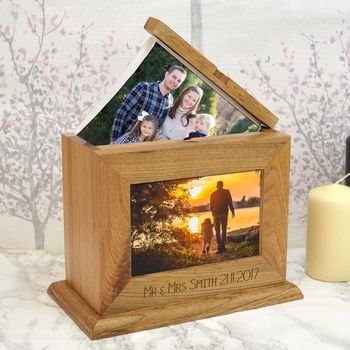 Wooden Personalised Photo Frame Library Gift, 3 of 4