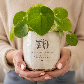 Personalised 70th Birthday Plant Pot, 2 of 7