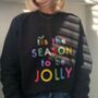 Tis The Season To Be Jolly Sweatshirt In Black, thumbnail 4 of 8
