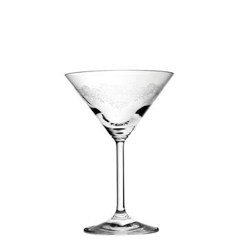 Filigree Etched Martini Cocktail Glasses, 6 of 8