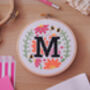 The Floral A Z, Vivid Peach Cross Stitch Kit, thumbnail 4 of 6