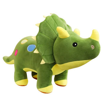 Triceratops Dinosaur Plush Soft Toy, 2 of 8