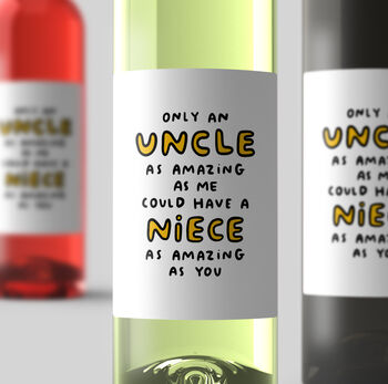 Personalised Wine Label 'An Amazing Niece', 2 of 2