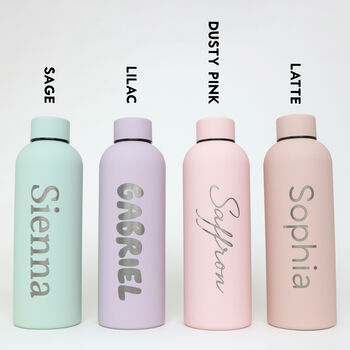 Personalised Insulated Chubby Drinks Bottle With Carry Handle, 5 of 9