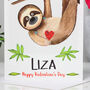 Personalised Sloth Valentine's Card, thumbnail 3 of 6