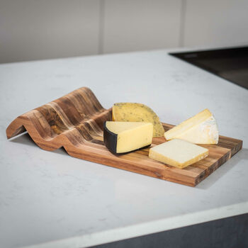 Personalised 'Mr And Mrs' Acacia Wood Cheeseboard, 4 of 4