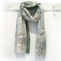 Swan Print Scarf With Gift Box And Card, thumbnail 2 of 6