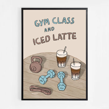 Gym Class And Iced Latte Print, 7 of 9