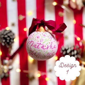 Personalised Hand Painted Ceramic Bauble, 2 of 10
