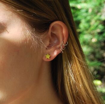 Star Earring Gold/Silver, 3 of 6