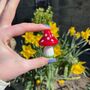 Hand Blown Glass Little Mushroom, thumbnail 3 of 4