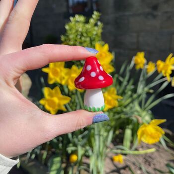 Hand Blown Glass Little Mushroom, 3 of 4