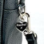 Personalised Black Crossbody Bag With Patterned Strap, thumbnail 5 of 8