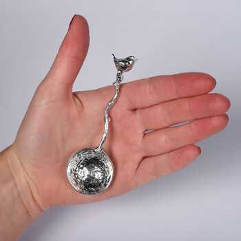 Wren Pewter Spoon, Gifts For Bird Watchers, Twitchers, 2 of 9