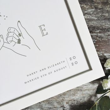 Our Promise Wedding, Engagement Or Anniversary Print, 7 of 8