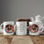 Personalised Chocolate Dachshund Floral Summer Dog Wreath Gift Keepsake Mug, thumbnail 2 of 2