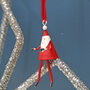 Mini Tin Santa Christmas Tree Decoration, thumbnail 3 of 5