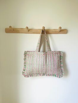 Quilted Boho Tote Bag, 3 of 4