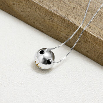 Sterling Silver And Gold Volcano Necklace, 2 of 3