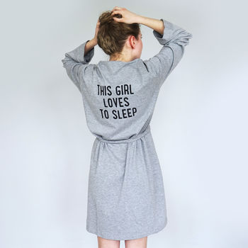 I Love Sleep Dressing Gown, 2 of 5