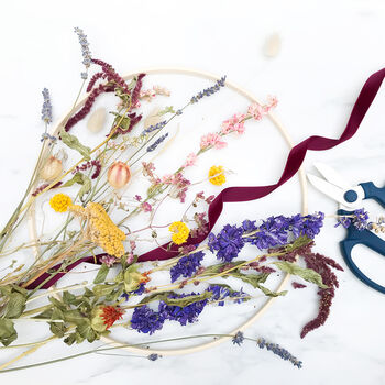 'Ceres' Summer Dried Flower Door Wreath, 7 of 8