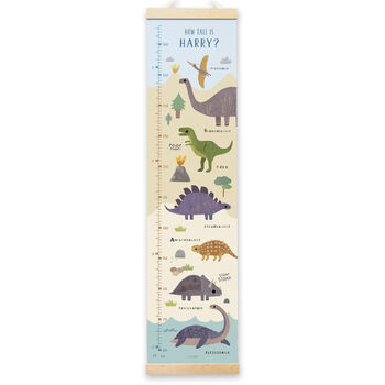 Personalised Dinosaur Landscape Height Chart, 2 of 7