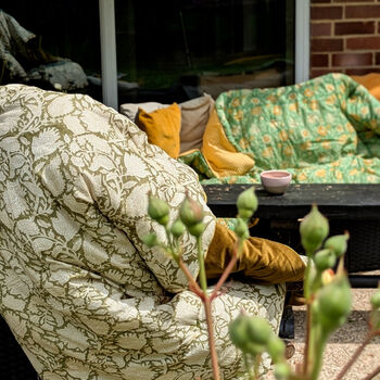 Cotton And Velvet Quilted Sofa Blanket Cover | 200 X 90cm, 5 of 6