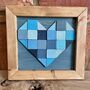 Heart Design Original Mosaic Wood Wall Art, thumbnail 1 of 7