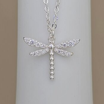Sterling Silver Dragonfly Necklace, 2 of 3