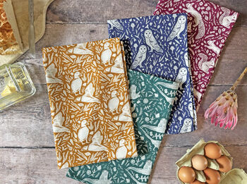 Pheasant Repeat Print Tea Towel, 6 of 8