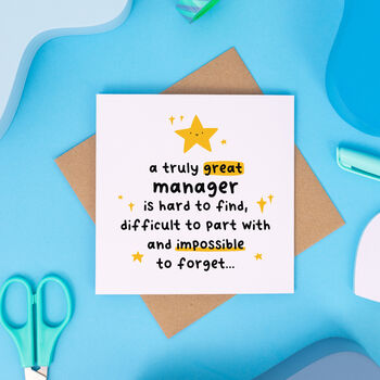 'Truly Great Manager' Thank You Card, 2 of 2