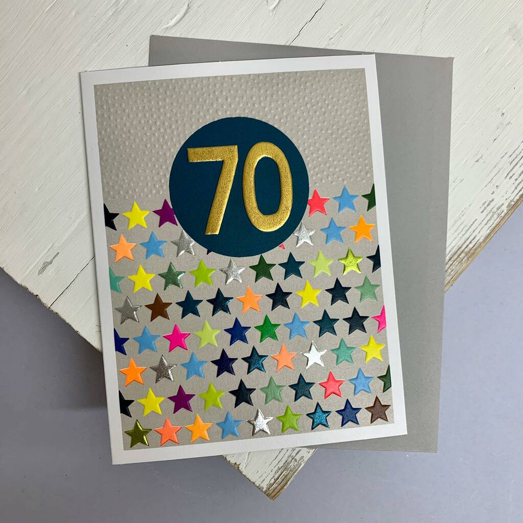 70th Birthday Card By Nest