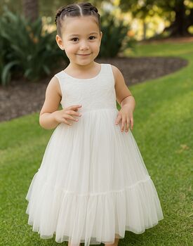 Flora In Ivory ~ Flower Girl Dress Or Party Dress, 4 of 6