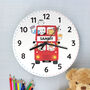 Personalised London Bus Wooden Clock, thumbnail 1 of 3