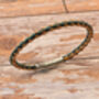 Mens Braided Cork Bracelet Personalised Steel Clasp, thumbnail 3 of 8